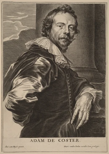 Adam de Coster by Pieter de Jode Anthony van Dyck, print, 1626-1641