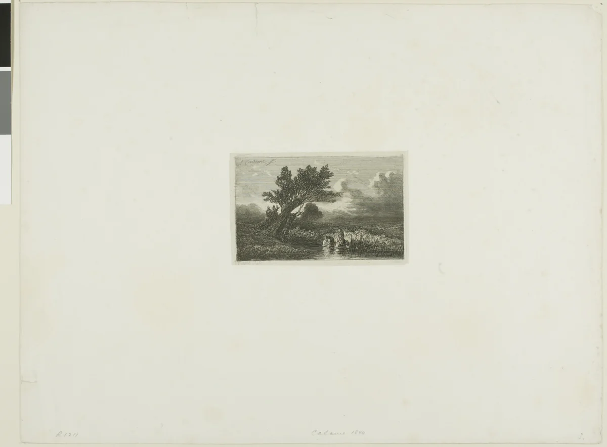 Alpine Landscape by Alexandre Calame, print, 1830-1864