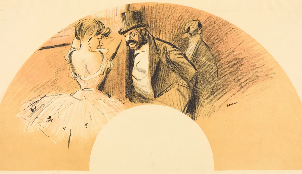 Eventail (pour le bal Gavarni) (Fan (for the Gavarni Ball)) by Jean-Louis Forain, print, 1903