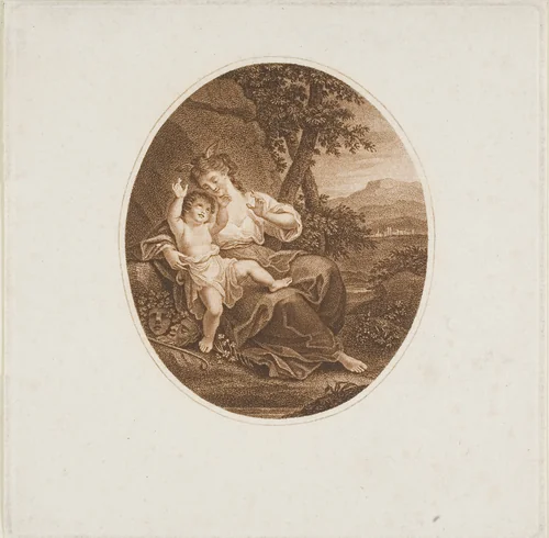 Sappho Listening to Love by Francesco Bartolozzi, print, 1747-1815