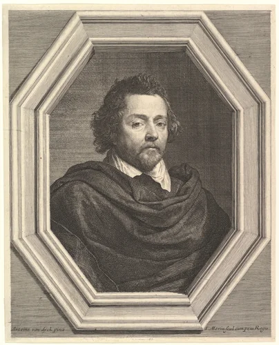 Portrait of Nicolas Chrystin by Jean Morin, print, 1605-1650
