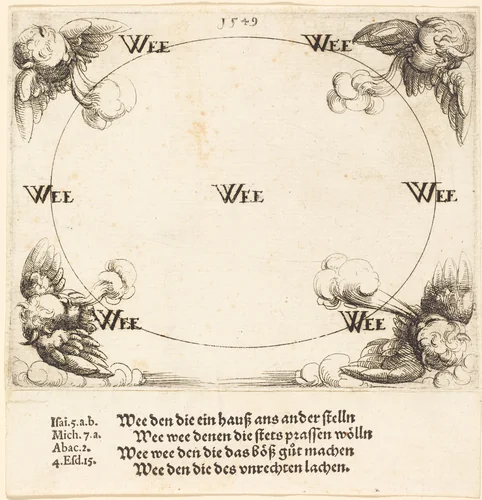 Woe is Pronounced on the Scribes and Pharisees by Augustin Hirschvogel, print, 1549