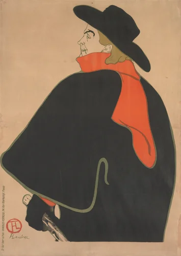 Aristide Bruant, in His Cabaret by Henri de Toulouse-Lautrec, other, 1893