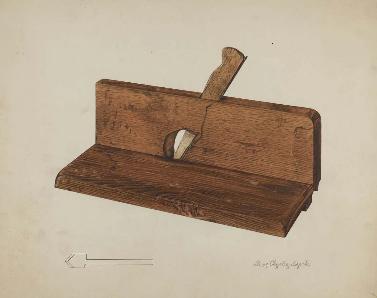Rabbet Plane by Lloyd Charles Lemcke, index of american design, 1938