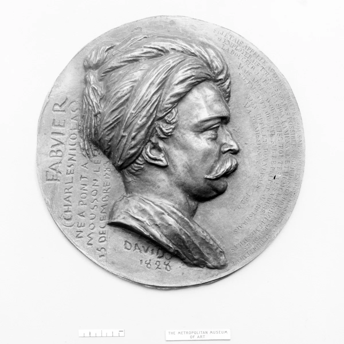 Charles Nicolas Baron Fabvier (1783–1855), French soldier and volunteer in War of Greek Independence by Pierre-Jean David d'Angers, metalwork, 1828