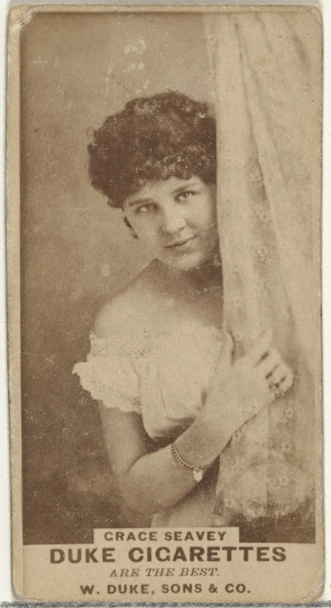 Grace Seavey, from the Actors and Actresses series (N145-7) issued by Duke Sons & Co. to promote Duke Cigarettes by W. Duke, Sons & Co., photograph, 1880-1889