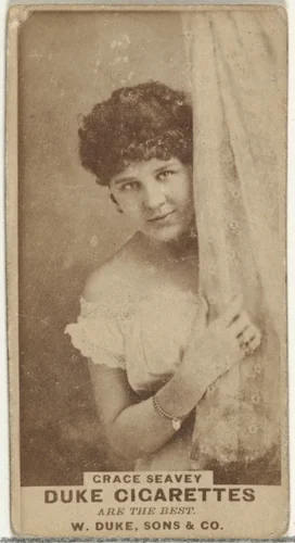 Grace Seavey, from the Actors and Actresses series (N145-7) issued by Duke Sons & Co. to promote Duke Cigarettes by W. Duke, Sons & Co., photograph, 1880-1889