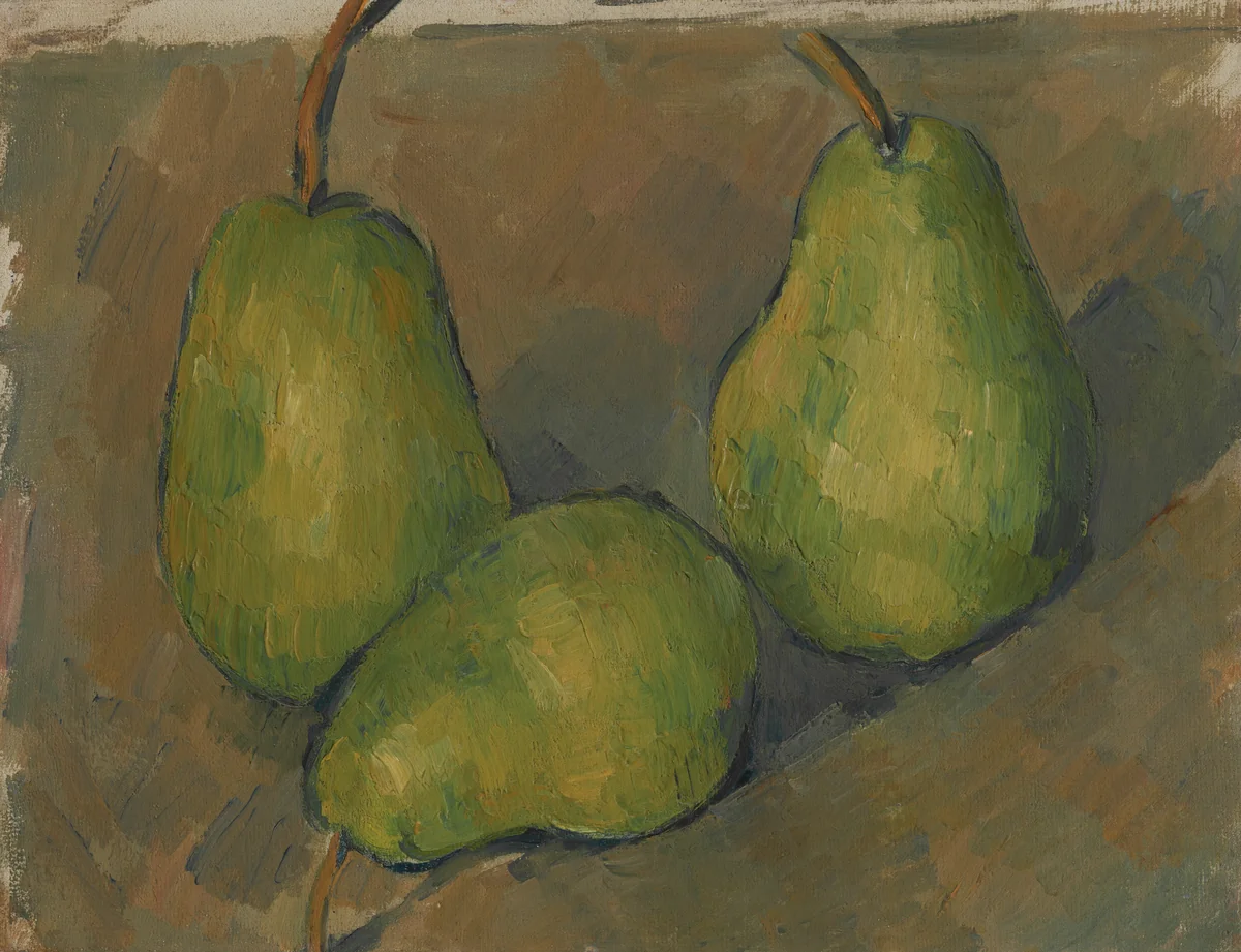 Three Pears by Paul Cezanne, painting, 1878-1879
