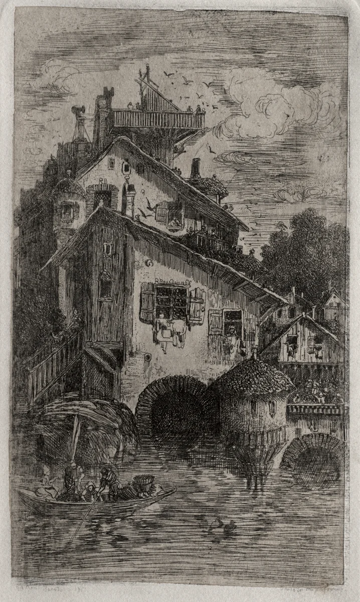 The Mill by Rodolphe Bresdin, print, 1866