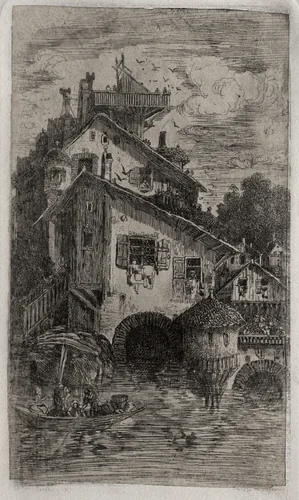 The Mill by Rodolphe Bresdin, print, 1866