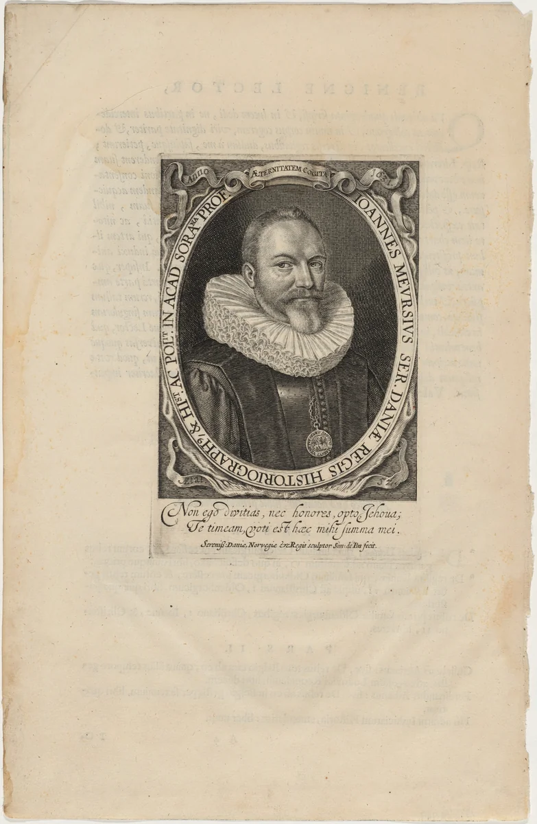 Johannes Meursius, Historian by Simon van de Passe, print, 1631