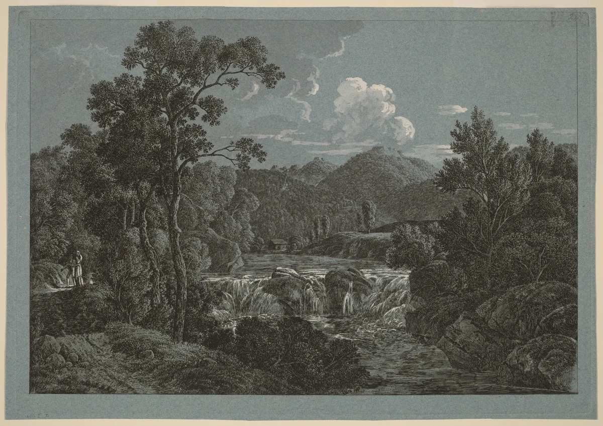 The Waterfall near Schladming in the Steiermark by Josef Rebell, print, 1787-1828