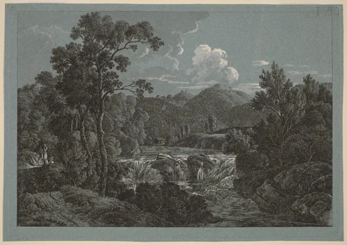 The Waterfall near Schladming in the Steiermark by Josef Rebell, print, 1787-1828