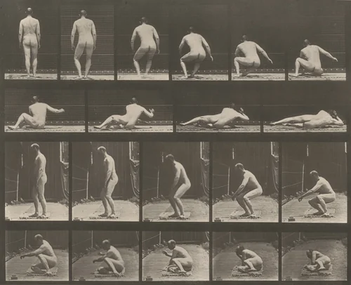 Plate Number 257. Lying on the ground by Eadweard Muybridge, photograph, 1887