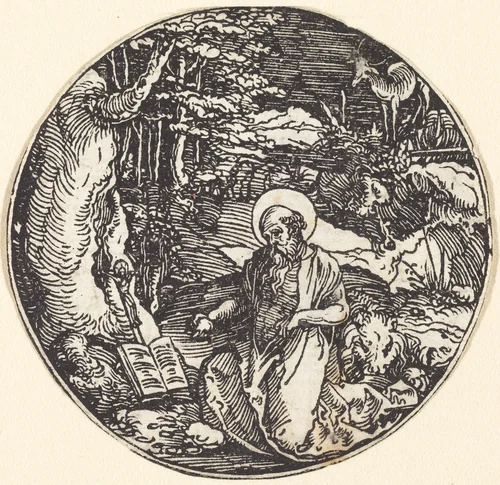 Saint Jerome in Penitence by Hans Springinklee, print, 1442-1572