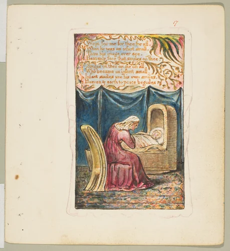 Songs of Innocence: A Cradle Song (second plate) by William Blake, print, 1789-1825