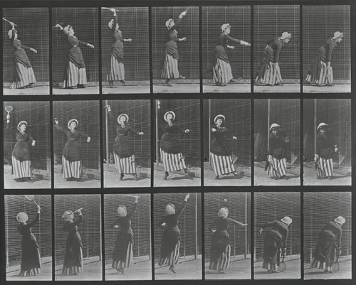 Plate Number 298. Lawn tennis by Eadweard Muybridge, photograph, 1887