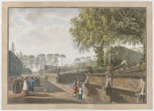 Villa Pamphili by Giovanni Volpato, print, 1775-1785