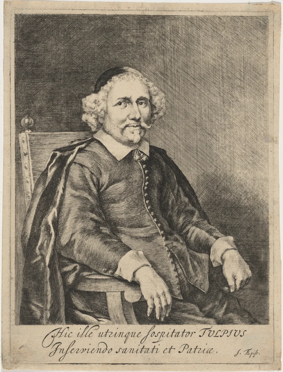Nicolaes Pietersz Tulp by Jan de Bisschop, print, 1628-1671