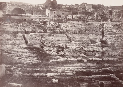 Théâtre de Syracuse (Amphitheatre of Syracuse) by Paul-Marcellin Berthier, photograph, 1865