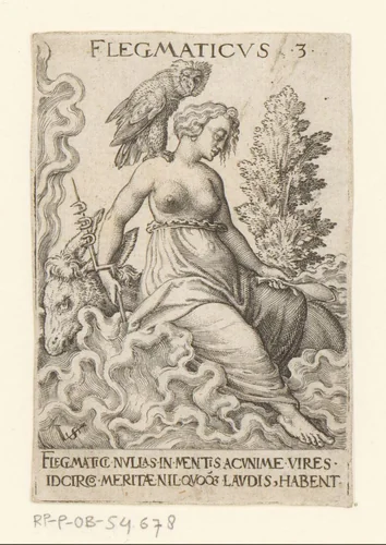 Flegmatisch temperament by Unknown, print, 1524-1562