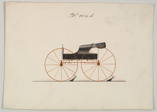 Design for Wagon, no. 904d by Brewster & Co., drawing, 1850-1870