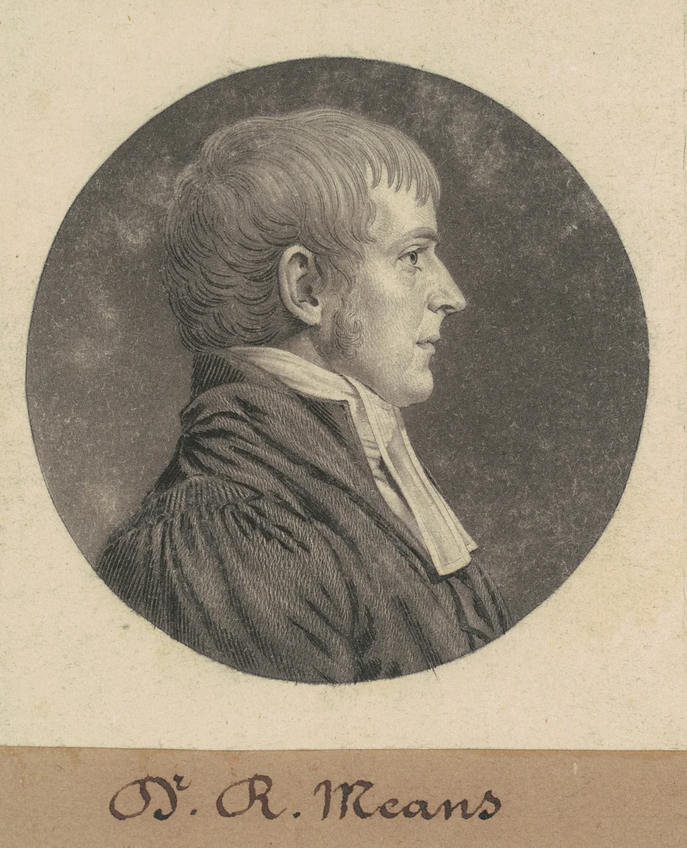 Robert Means by Charles B. J. Févret de Saint-Mémin, print, 1809