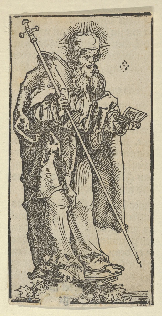 Silver Statuette of St. Philip, from the "Wittenberg Reliquaries" by Lucas Cranach, print, 1472-1553