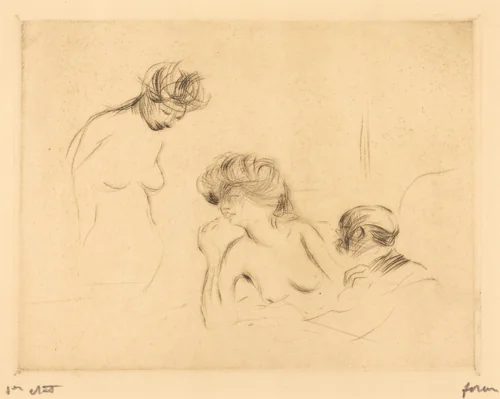 En cabinet particulier (3e planche) (In a Private Room) (third plate) by Jean-Louis Forain, print, 1910