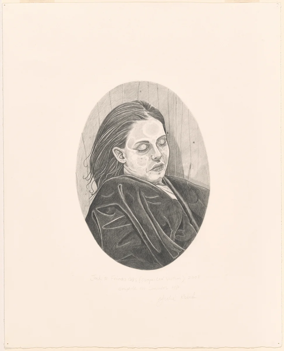Jack # Frances Coles (suspected victim) by Julie Roberts, drawing, 2001