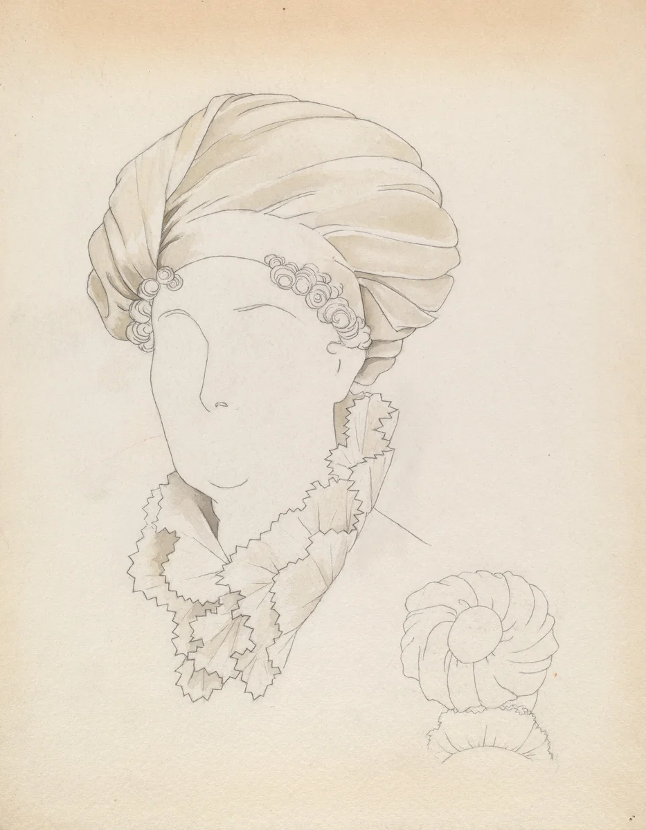 Headdress by Eva Noe, index of american design, 1937