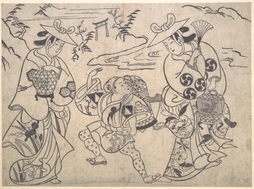 Scene from a Drama by Okumura Masanobu (奥村政信), print, 1690-1713