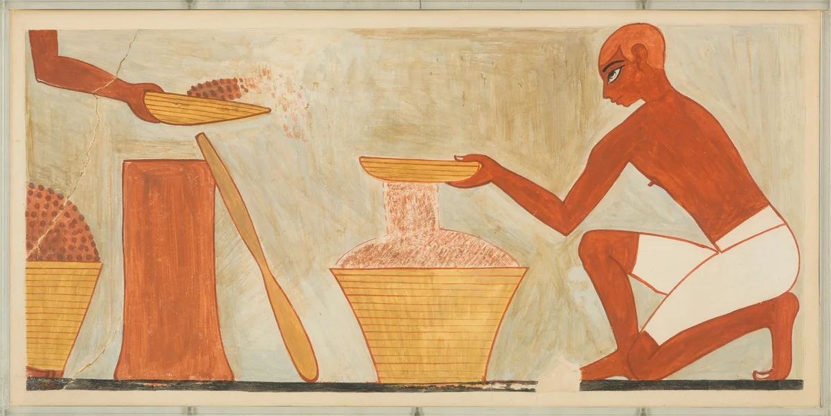 Sifting Meal, Tomb of Rekhmire by Nina de Garis Davies, artwork, -1504