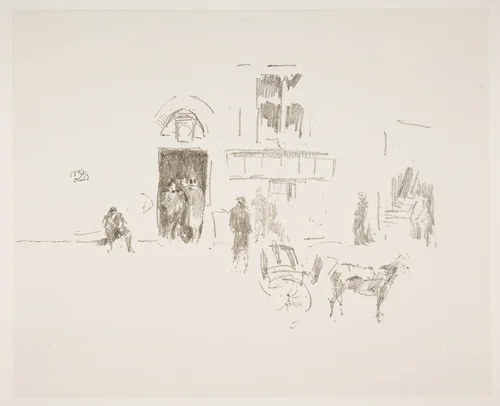 Gaiety Stage Door by James McNeill Whistler, print, 1879