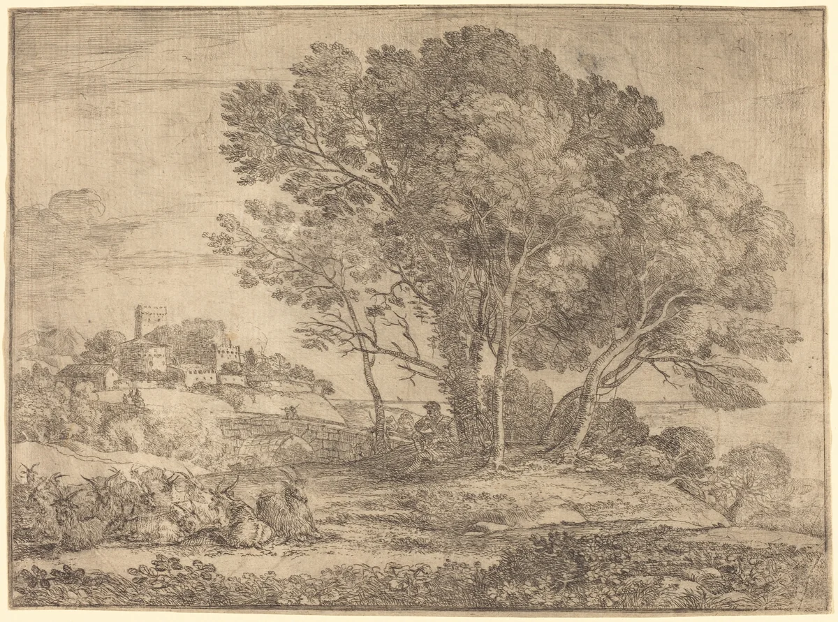 The Goatherd (Le chevrier) by Claude Lorrain, print, 1663