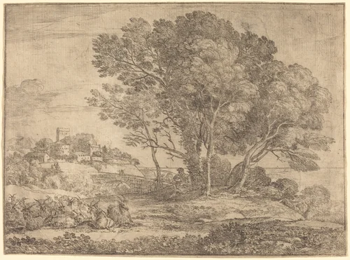 The Goatherd (Le chevrier) by Claude Lorrain, print, 1663