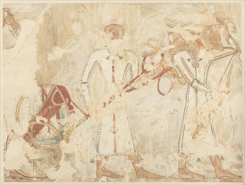 Syrians Bringing an Ingot and a Chariot, tomb of Rekhmire by Nina de Garis Davies, artwork, -1504