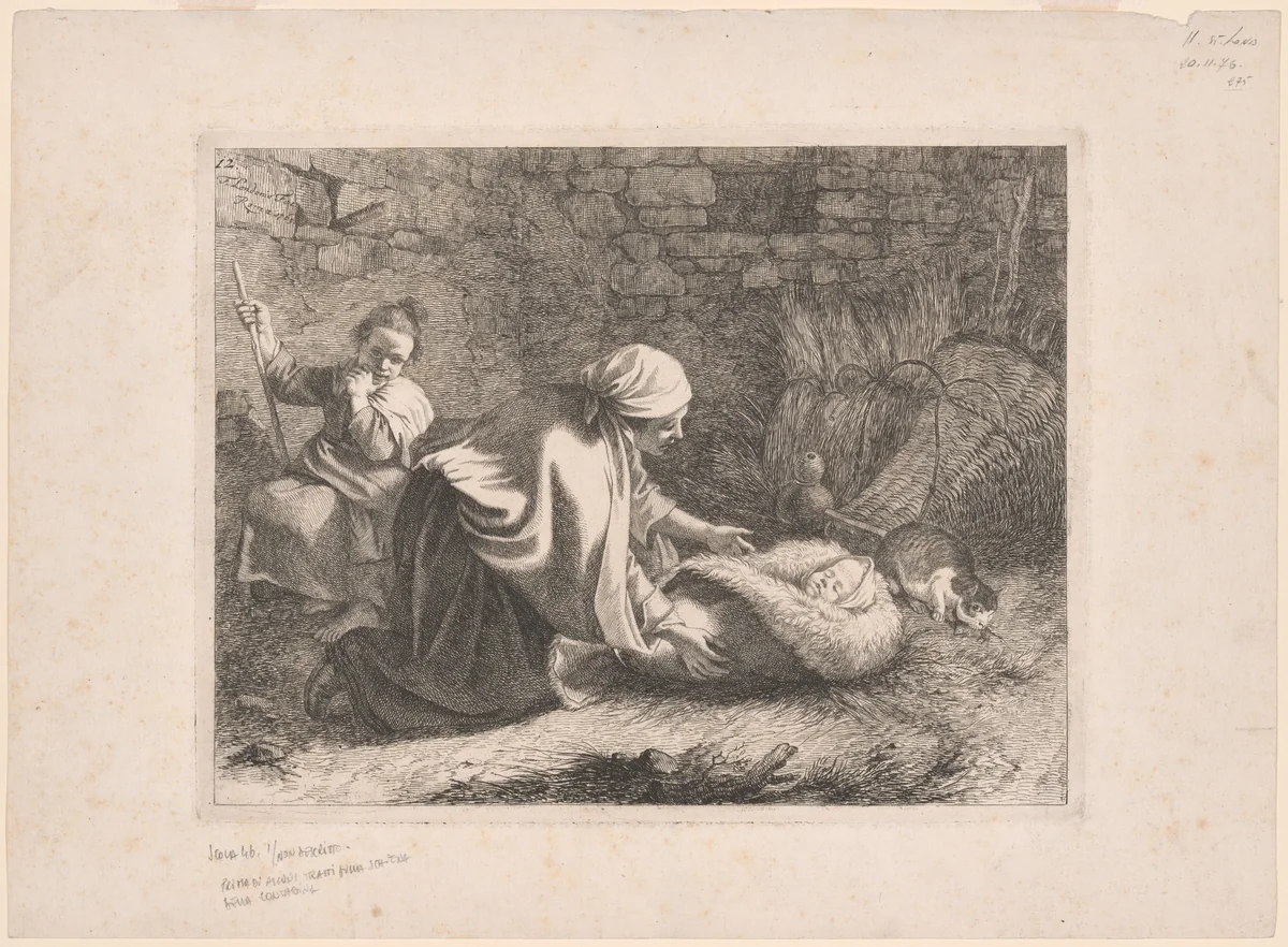 Plate 12, from The Set of 12 Pastorals Scenes by Francesco Londonio, print, 1762-1763