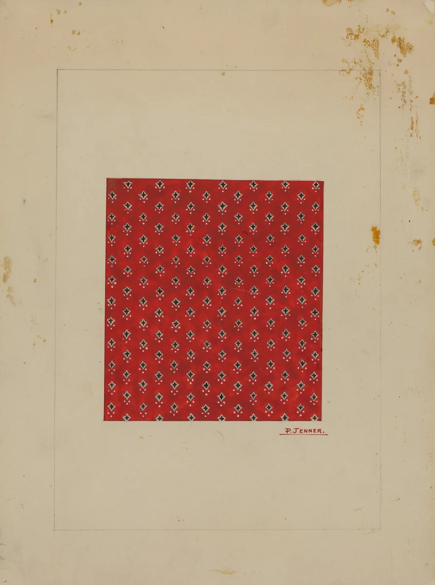 Homespun Cotton Textile by Percival Jenner, index of american design, 1937