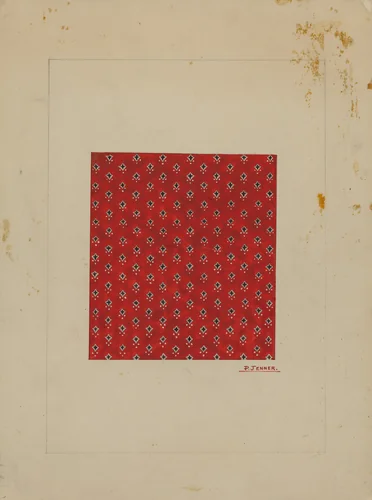 Homespun Cotton Textile by Percival Jenner, index of american design, 1937