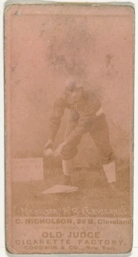 T.C. Nicholson, 2nd Base, Cleveland, from the Old Judge series (N172) for Old Judge Cigarettes by Goodwin & Company, photograph, 1887-1890