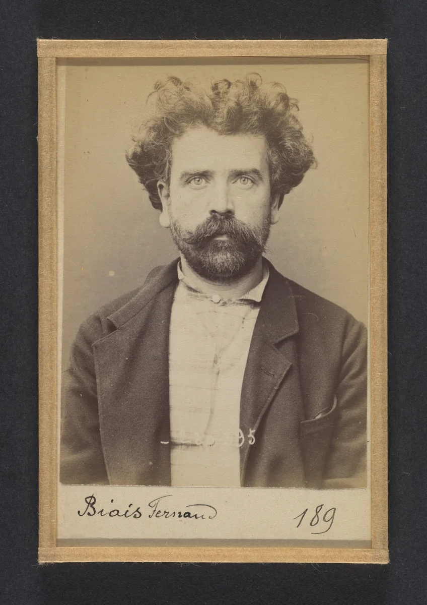 Biais. Fernand, Alphonse. 41 ans, né le 28/6/53 à Laval (Mayenne). Tourneur sur bois. Anarchiste. 2/7/94. by Alphonse Bertillon, photograph, 1894