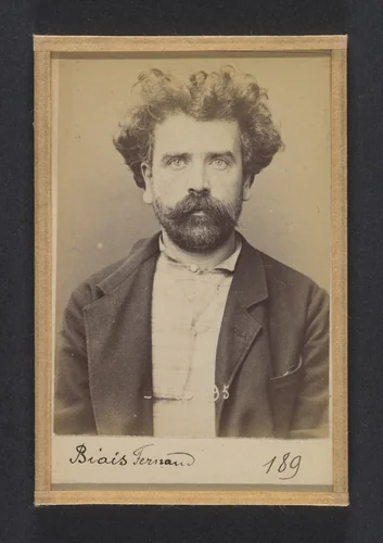 Biais. Fernand, Alphonse. 41 ans, né le 28/6/53 à Laval (Mayenne). Tourneur sur bois. Anarchiste. 2/7/94. by Alphonse Bertillon, photograph, 1894