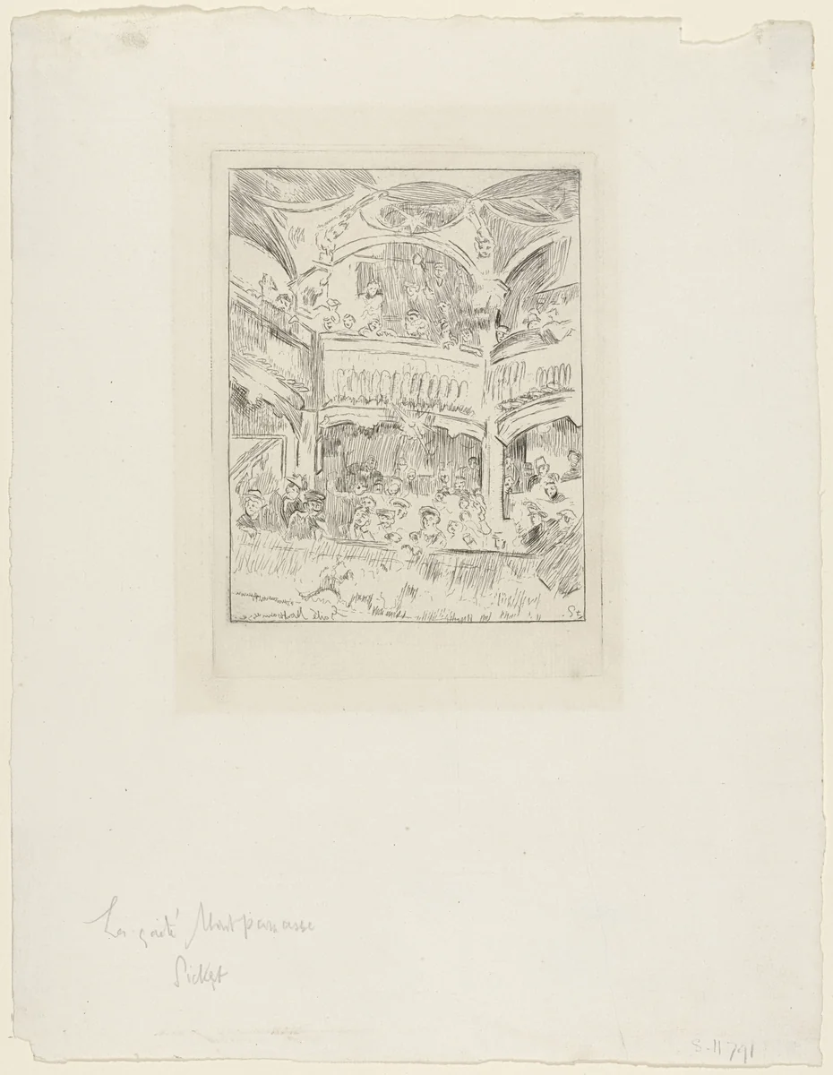 La Gaité Montparnasse by Walter Richard Sickert, print, 1919