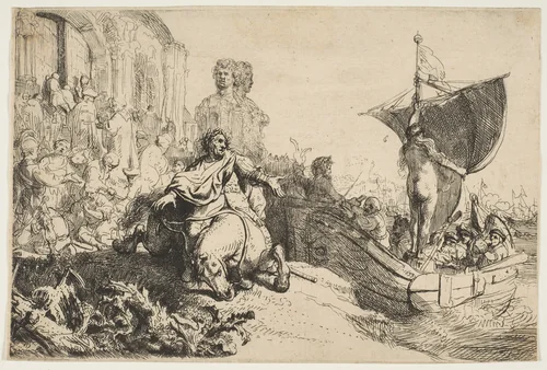 The Ship of Fortune by Rembrandt van Rijn, print, 1628-1638