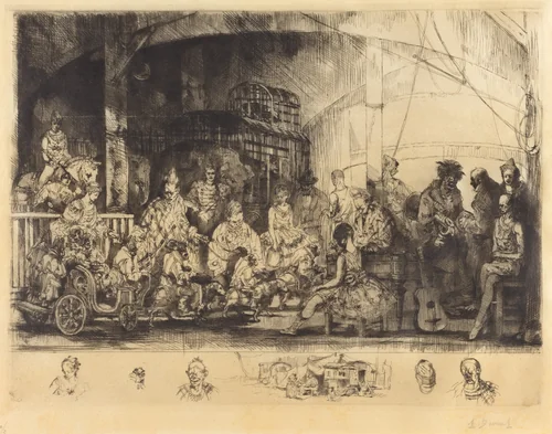 Frattelini Circus by Auguste Brouet, print, 1923