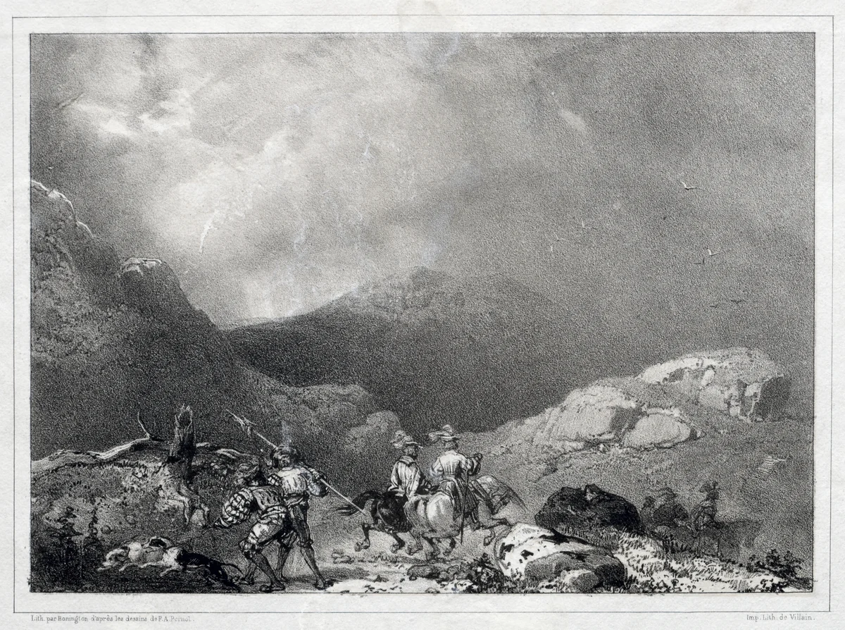Glenfinlas by Richard Parkes Bonington, print, 1826