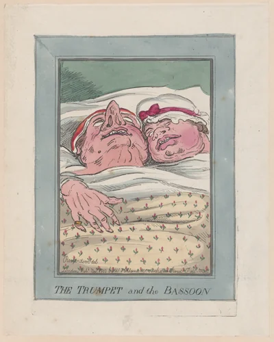 The Trumpet and the Bassoon by Thomas Rowlandson, print, 1803