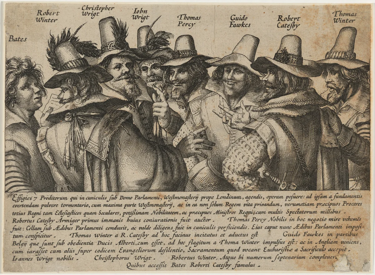 Gunpowder Plot Conspirators by Unknown 19th Century, print, 1800-1899