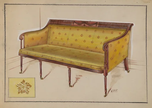 Sofa by Michael Trekur, index of american design, 1936